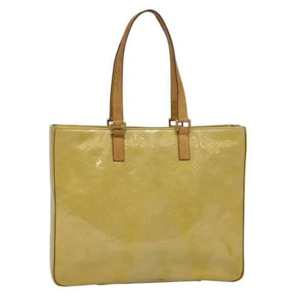 LOUIS VUITTON Monogram Vernis Columbus Tote Bag Beige M91023 LV Auth hk2890 - Picture 11 of 16